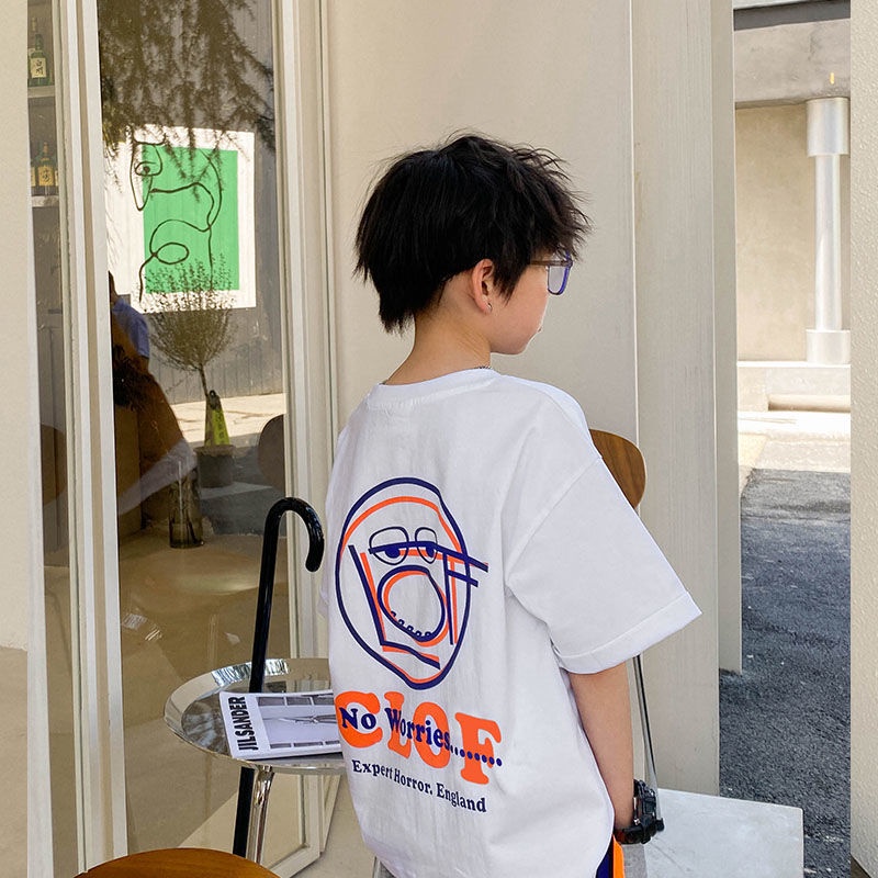 Áo Thun 100% Cotton Tay Ngắn Thời Trang Mùa Hè Dành Cho Bé Trai