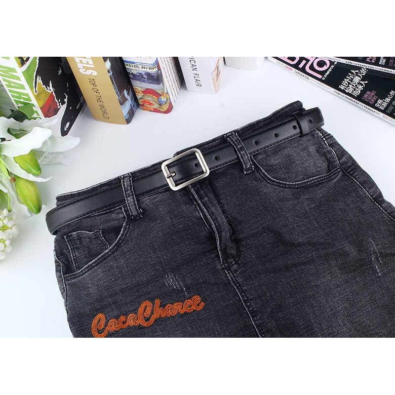 Thắt Lưng Da Pu Khóa Kim Loại Tròn Thời Trang Cho Nam Nữ