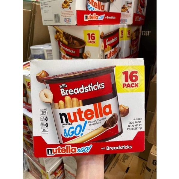 Bánh que chấm Socola Nutella  & Go Mỹ