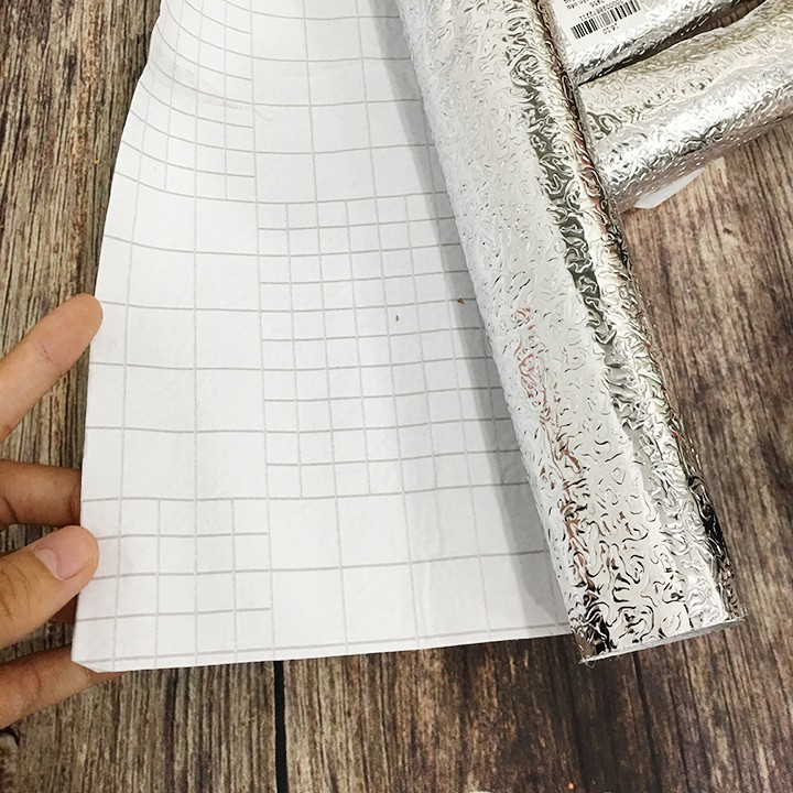 [Dài 3m] Giấy dán bếp tráng nhôm khổ 60cm (Màu Bạc) | BigBuy360 - bigbuy360.vn