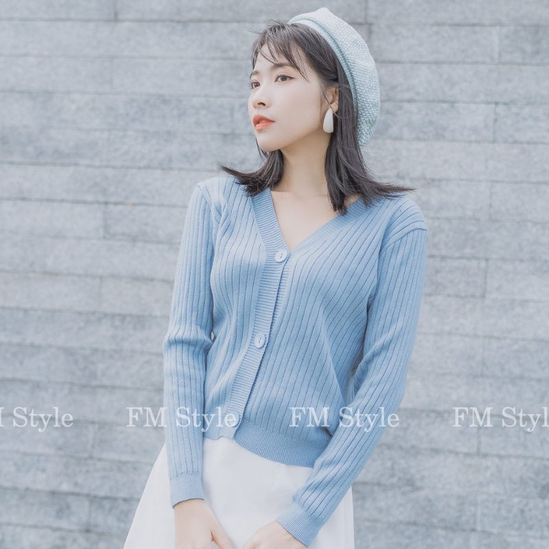 Áo khoác cardigan nữ FM Style cổ tim chất len tăm xịn nhẹ phong cách nhẹ nhàng thời trang thu đông hàn quốc 211102351 | BigBuy360 - bigbuy360.vn