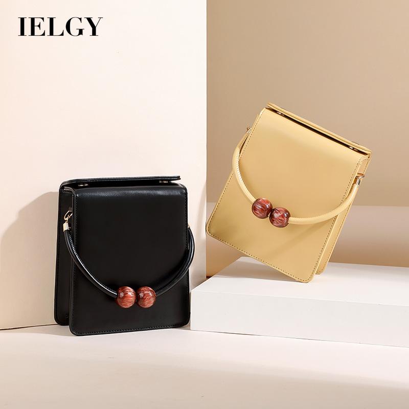 Túi đeo chéo IELGY dáng vuông nhỏ phong cách retro thời trang cho nữ