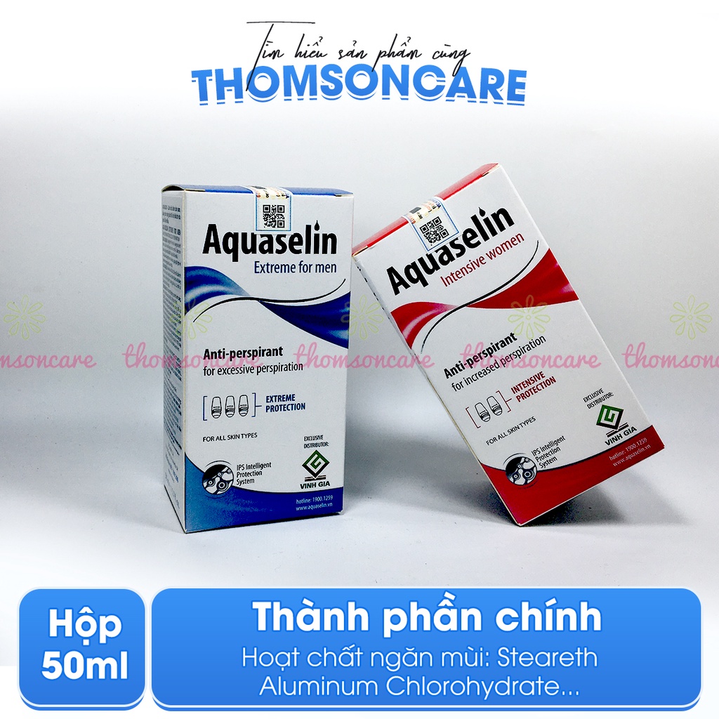 Lăn khử mùi Aquaselin - lăn nách không có mùi cho cả nam, nữ ngăn đổ mồ hôi, chống thấm vàng áo, nhập khẩu