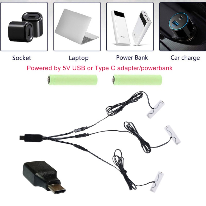 Pin AA 3 Trong 1 Cổng USB Type C Thay Thế 6V 4AA Cho Đồ Chơi Đèn Gameboy / Điện Thoại Di Động