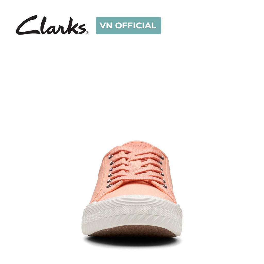 Giày Sneaker Vải Canvas Nữ Clarks Roxby Lace màu Coral Canvas