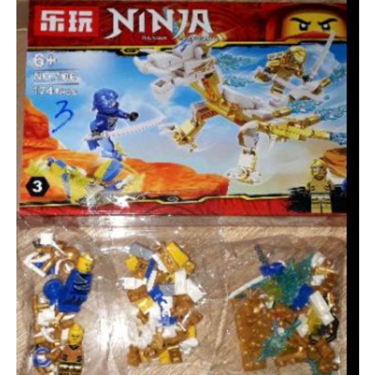 Lắp ráp 1 hộp LegoNinja Thunder Rồng có trên 170 chi tiết ms106