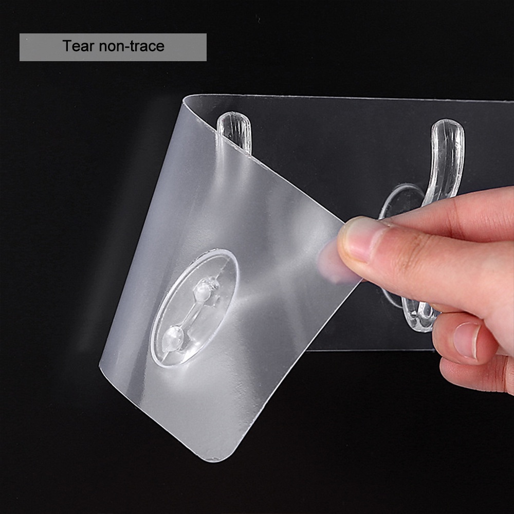 Móc Treo Đồ Dán Tường Trong Suốt Tiết Kiệm Không Gian Tiện Dụng