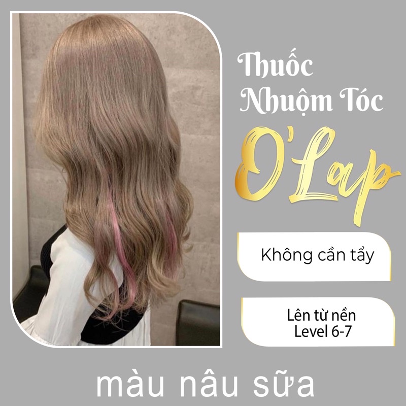 Thuốc nhuộm tóc nâu sữa khói không tẩy tại nhà chính hãng OLAP OL04