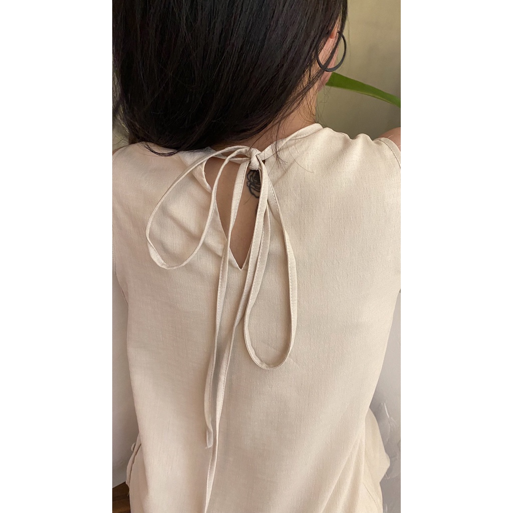 Đầm phom suông sát nách tà xéo-LEMME