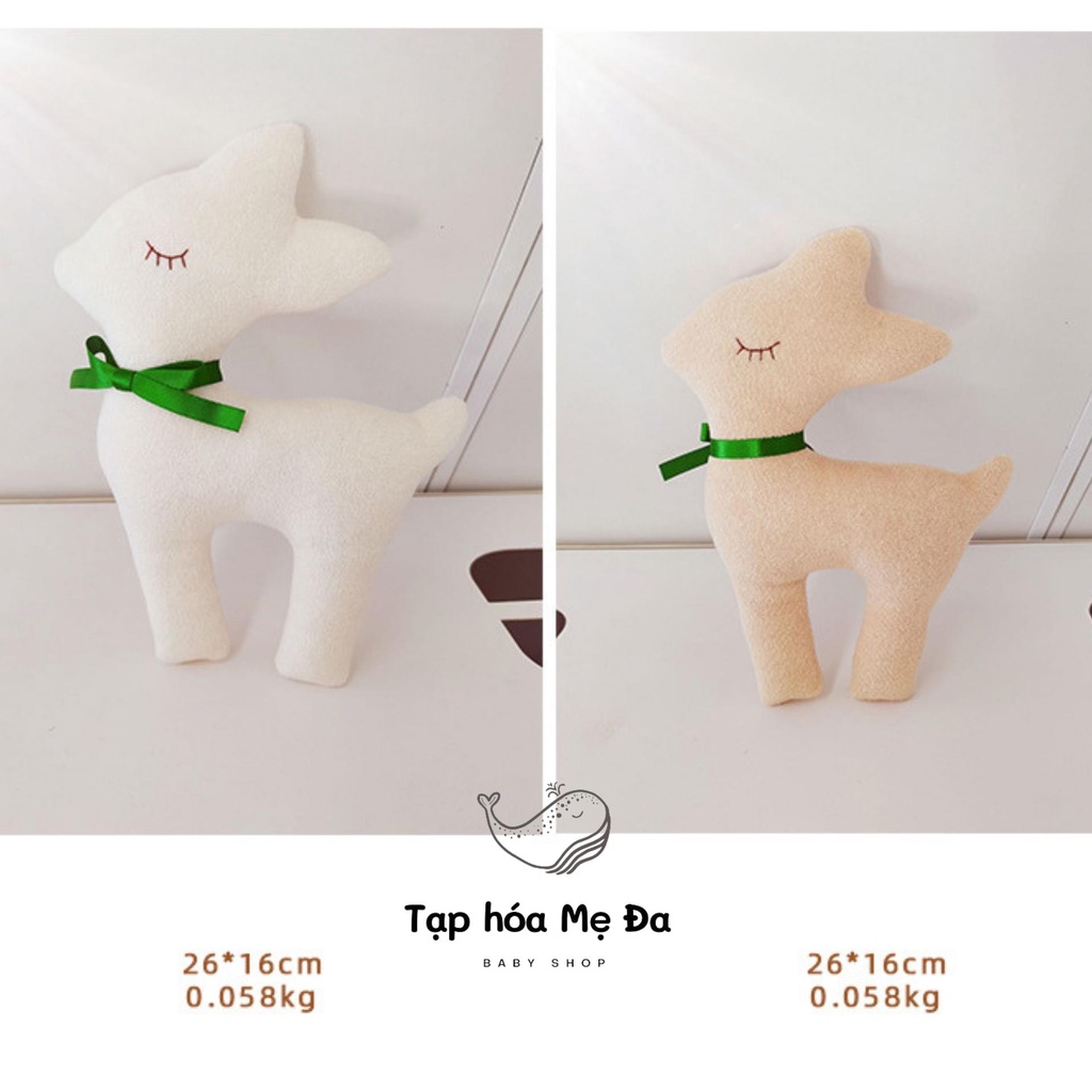 Gấu bông doudou phong cách Hàn Quốc vải đũi organic an toàn cho bé, thích hợp làm đạo cụ chụp ảnh
