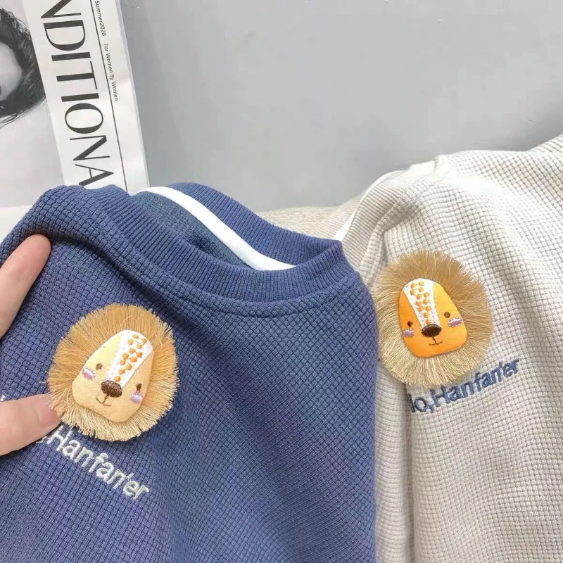 Áo Sweater Thể Thao Tay Dài Cổ Tròn Thời Trang Mùa Thu 2022 Cho Bé