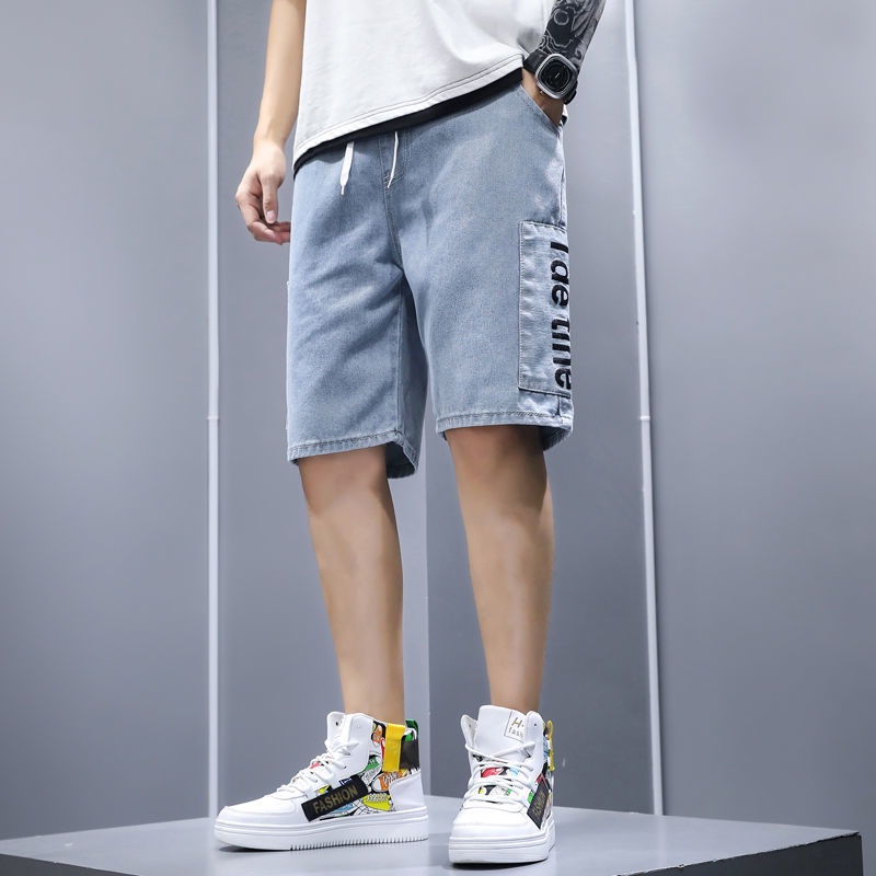 Quần Short Denim Mỏng Dáng Rộng Phong Cách Đường Phố Thời Trang Mùa Hè Mới 2023 Cho Nam
