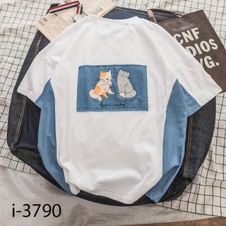 ÁO THUN NỮ TAY NGẮN, LỠ IN MÈO CUTE - CÓ BIGSIZE  (S->4XL)