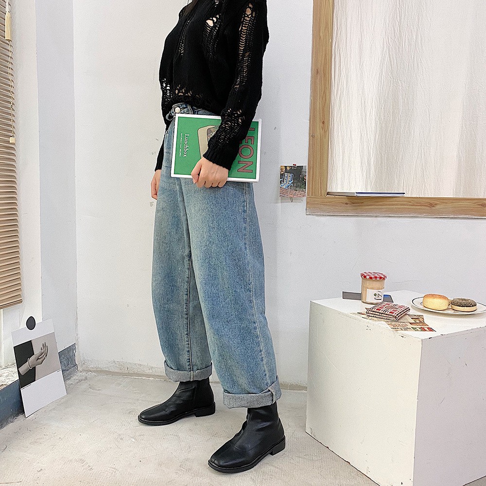 Giày bốt cổ thấp gót thấp thời trang dành cho học sinh | BigBuy360 - bigbuy360.vn