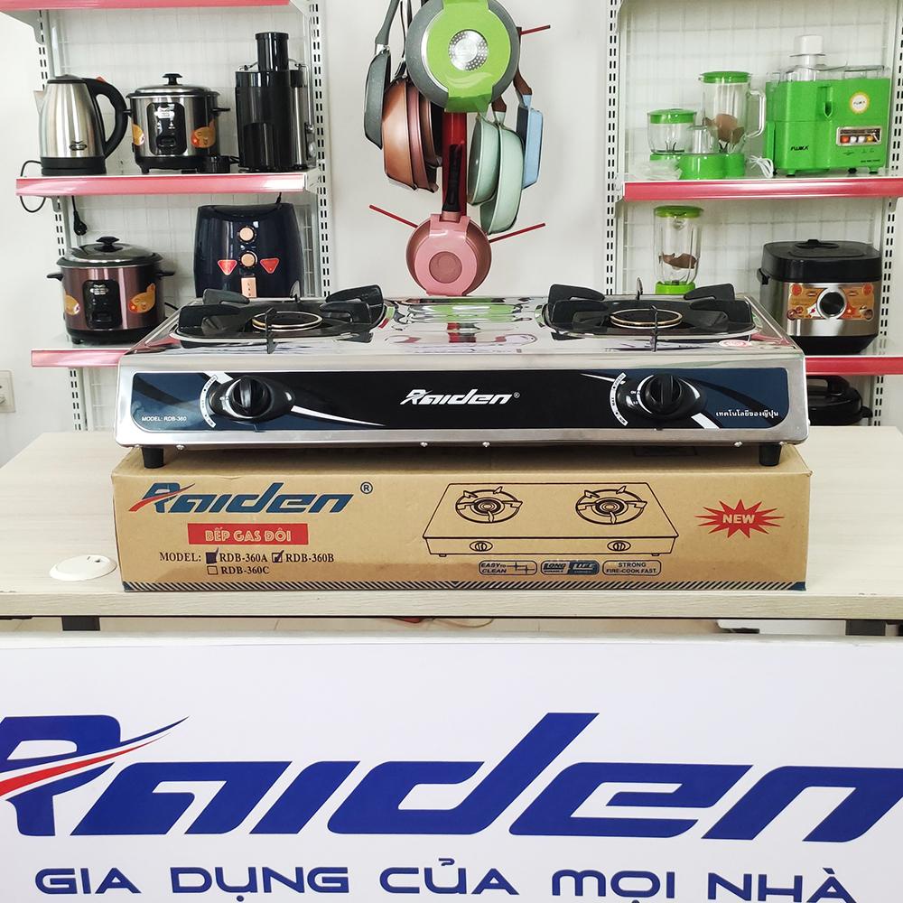 [Chính hãng] Bếp ga đôi inox Raiden RDB-360B đầu đốt đồng Sakura cao cấp, cực bền dù tiếp xúc nhiệt độ cao liên tục