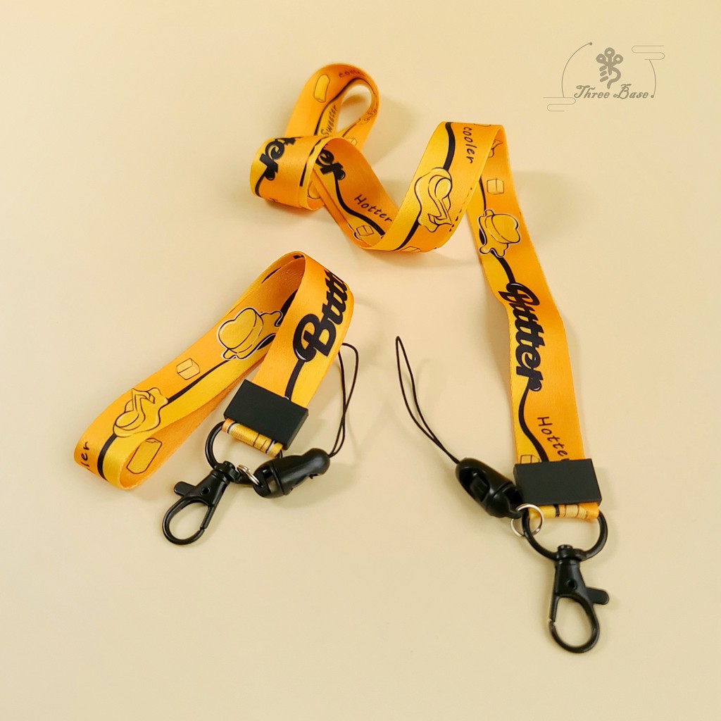 Lanyard for mobile phone, Neck rope,Korea KPOP BTSS613 ON Butter Neck Lanyard Hand Wrist Ring Strap Portable USB lanyard  for Phone Key String bag Cord Removable