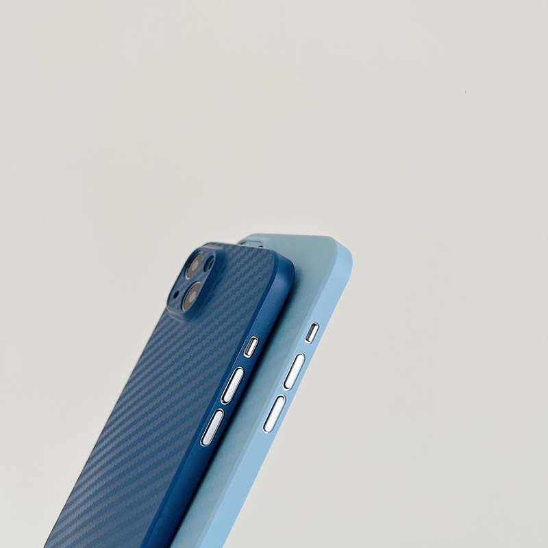 Ốp Điện Thoại PC Cứng Siêu Mỏng Họa Tiết Sợi Carbon Chống Bám Vân Tay Cho iPhone 13 12 11 Pro Max