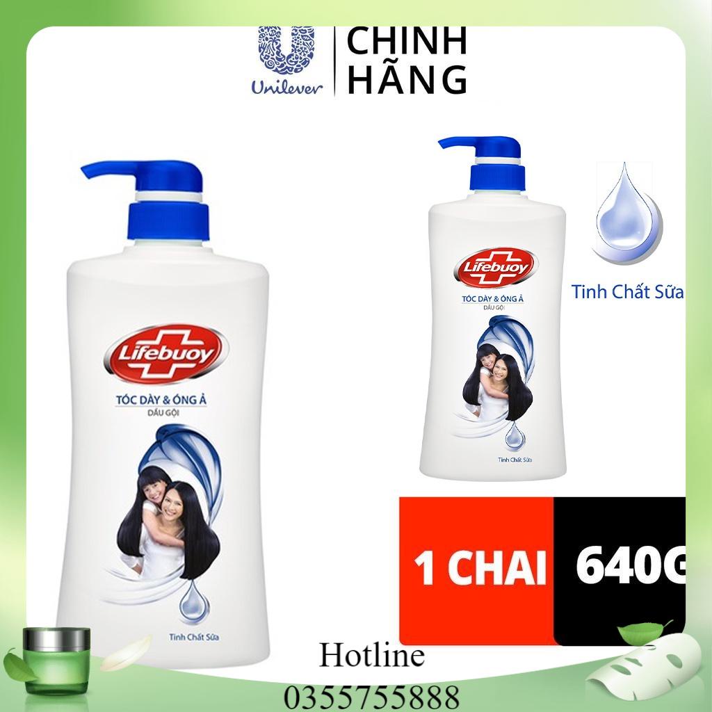 Dầu Gội Lifebuoy Tóc Dày Óng Ả 640g