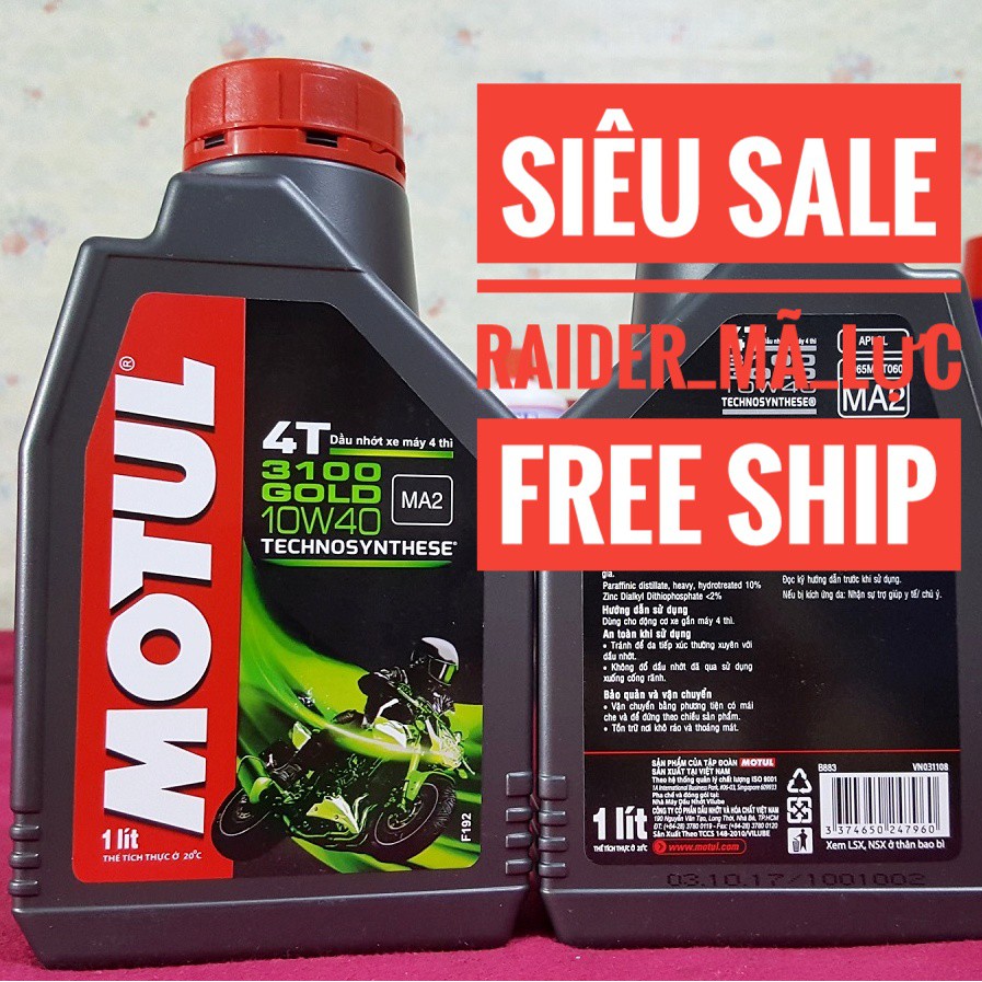 MOTUL Gold 10w40 nhớt bán tổng hợp chất lượng