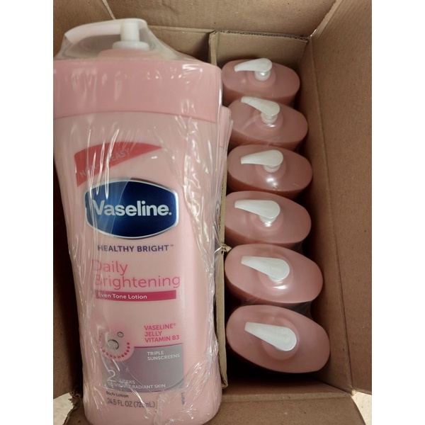 sữa dưỡng thể Body Vaseline Healthy Bright trắng da 725ml - Chính Hãng