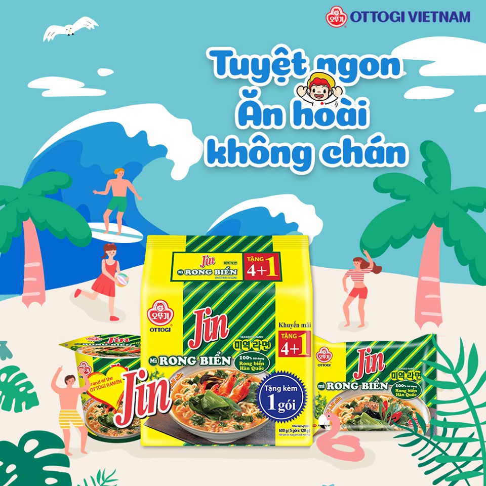 [Mã BMLTA50 giảm đến 50K đơn 99K] Thùng mì rong biển Ottogi 20 gói 120g