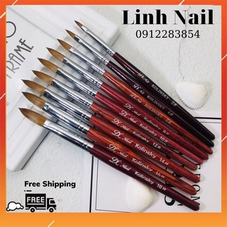 Cọ đắp bột lông kolinsky - size 12-14-16 - loại 100% lông chồn.