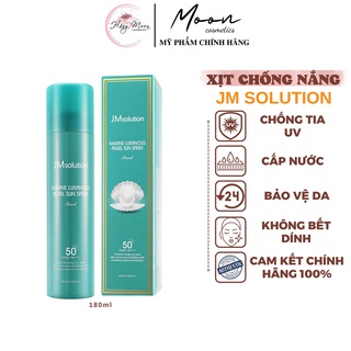 Xịt Chống Nắng Body JM SOLUTION Cấp Nước Dưỡng Ẩm Da Nâng Tone Nhẹ Marine Luminous Pearl Sun Spray SPF50+PA++++ 180ml