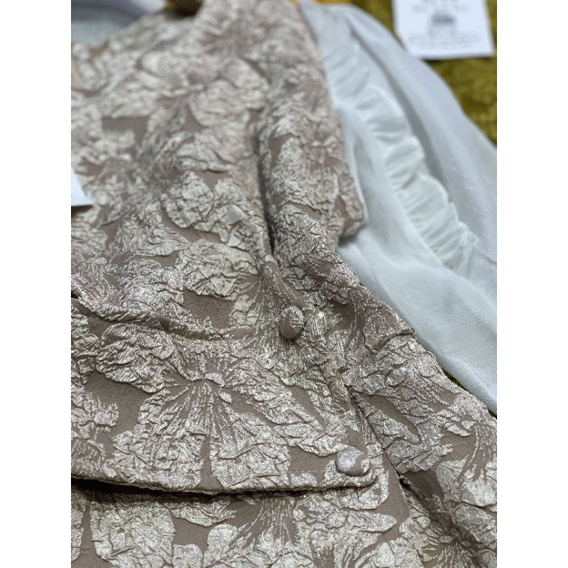 Đầm gấm xốp phối tay siêu cấp ( kèm hình thật) | BigBuy360 - bigbuy360.vn