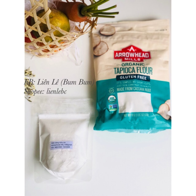 100g Bột năng hữu cơ Arrowhead Mill