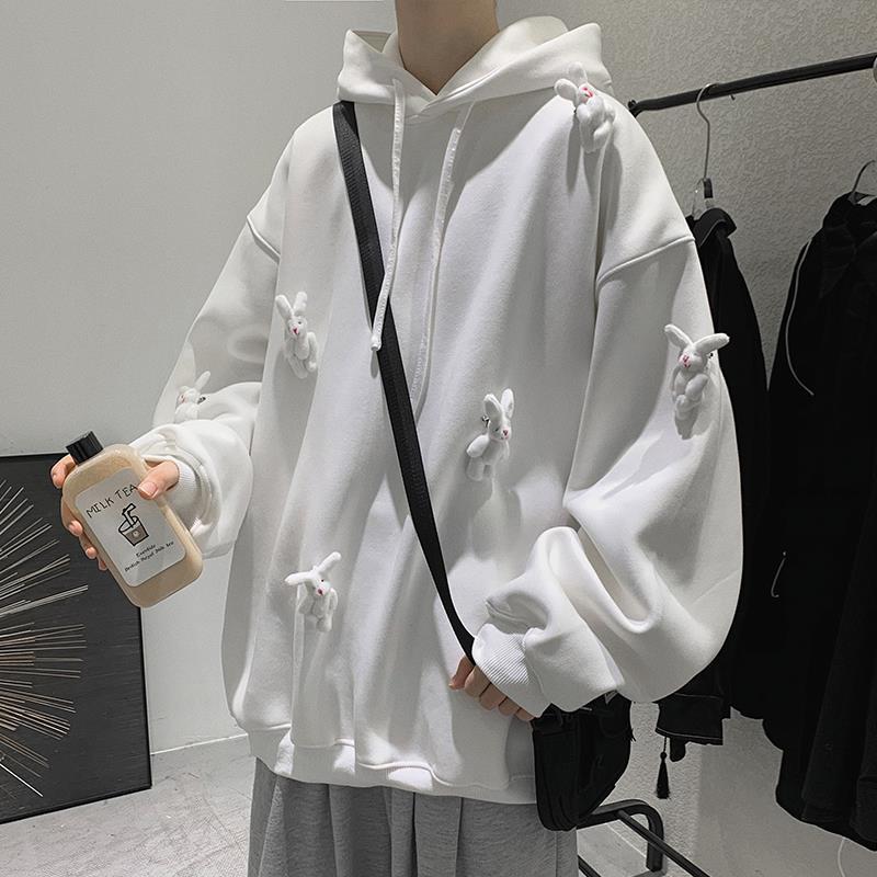 Áo Hoodie Thiết Kế Tai Thỏ Dễ Thương Thời Trang Cho Nam