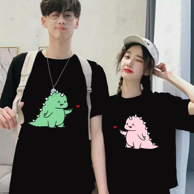 ÁO ĐÔI NAM NỮ KHỦNG LONG TÌNH YÊU MẪU HOT - Gía 1 chiếc