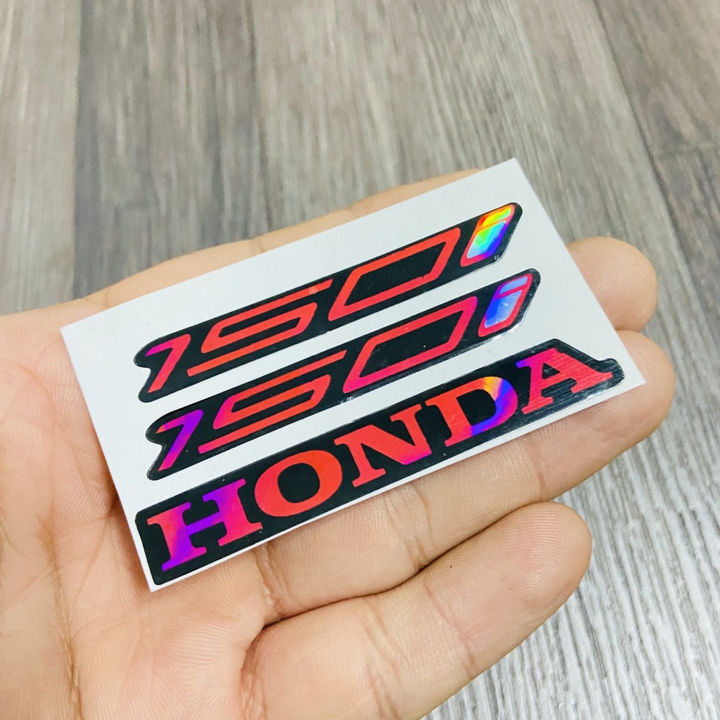 (HCM) Bộ tem 02 chữ 150i và 01 chữ HONDA phủ nhựa dẻo tem trang trí xe máy