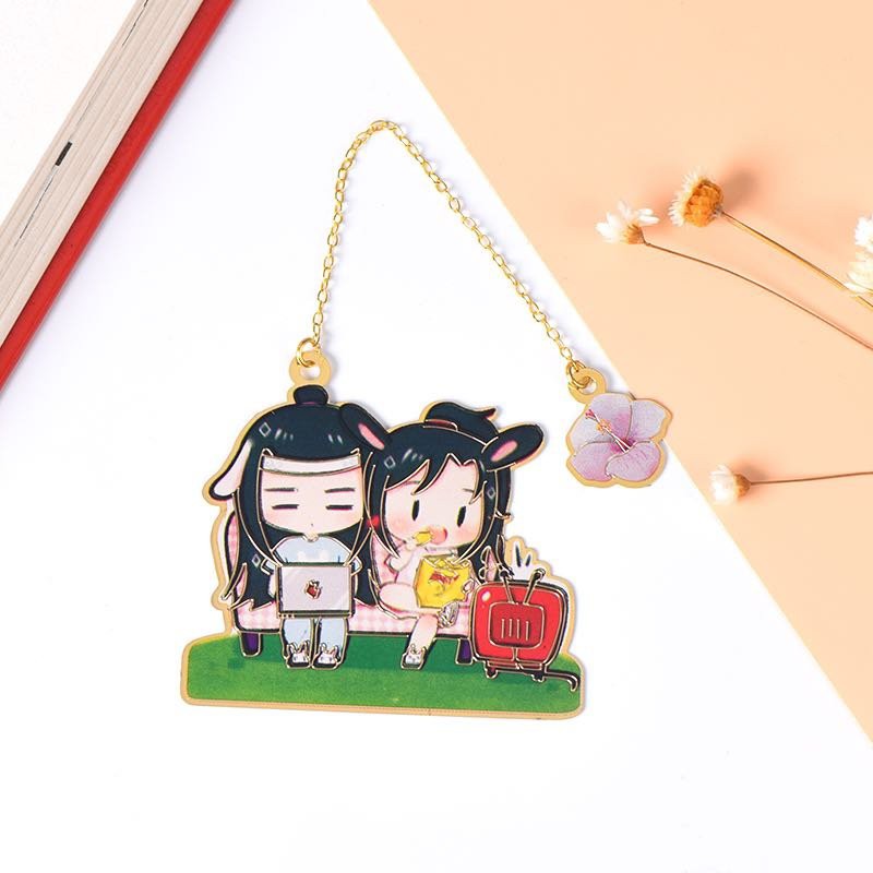 (kim loại mỏng) Bookmark MA ĐẠO TỔ SƯ in màu anime chibi phụ kiện đánh dấu sách tiện lợi