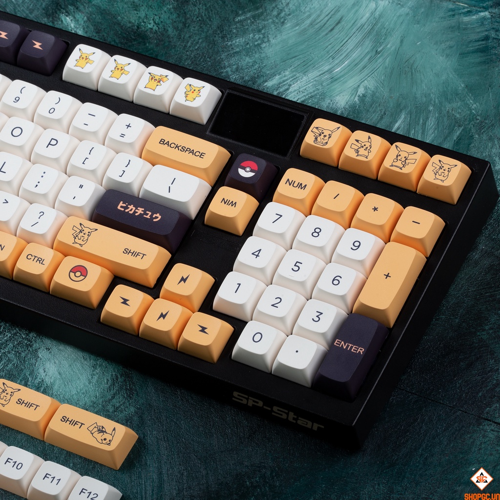 [Mã 153ELSALE2 giảm 7% đơn 300K] Keycap Pikachu XDA 136 nút bàn phím cơ Thick PBT