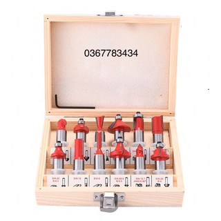 BỘ MŨI SOI GỖ 12 MÓN CHÂN 12.7mm và 6.35mm