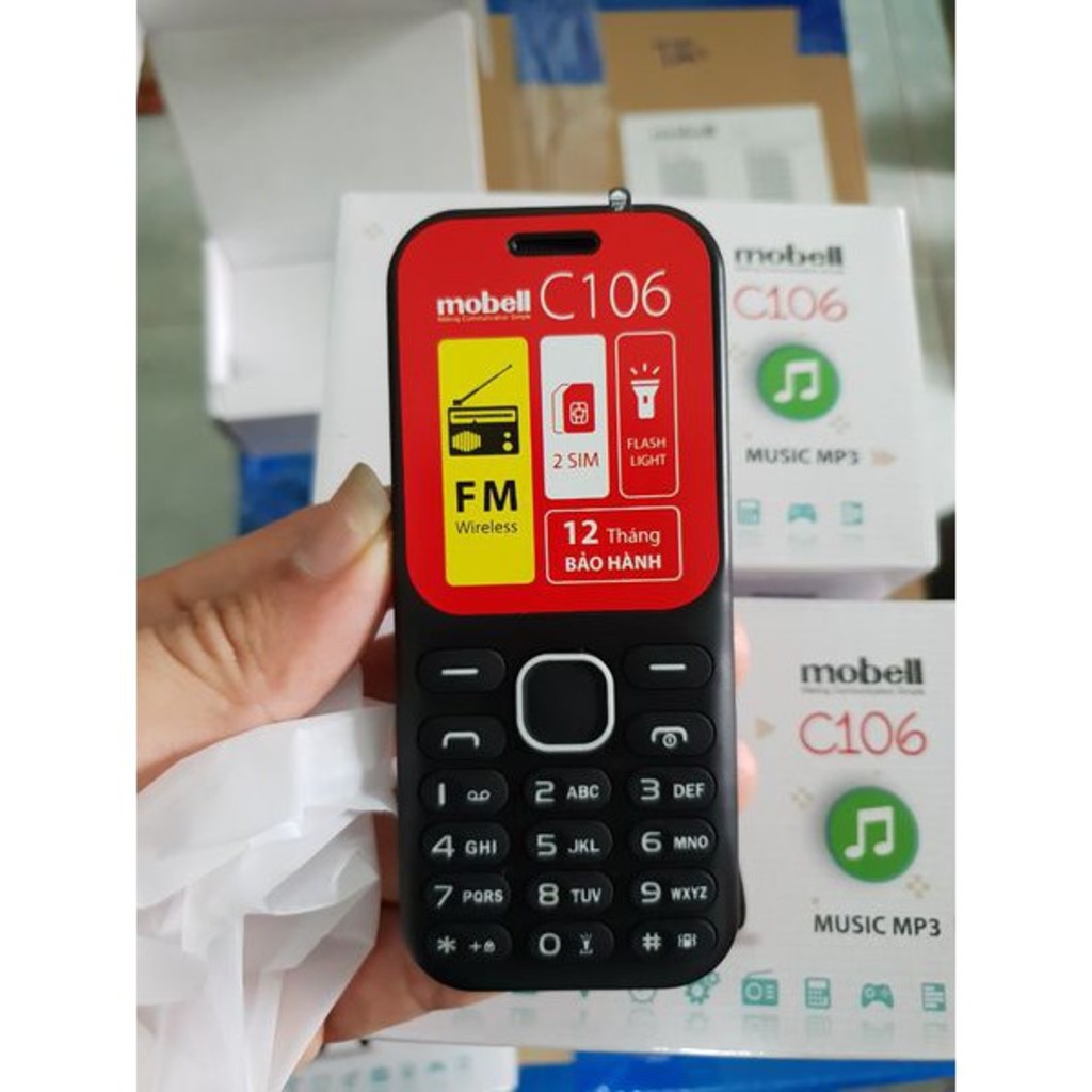 Điện Thoại 2 Sim Mobell C106 Nghe Gọi Rõ Pin Siêu Trâu