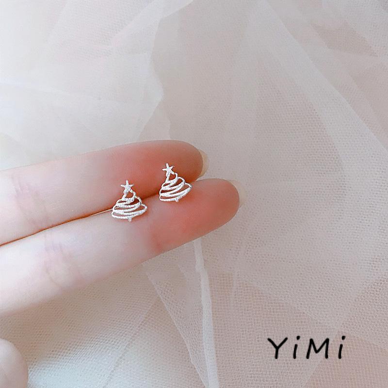 Khuyên tai bằng bạc 925 nhiều mẫu xinh xắn tùy chọn thời trang ngọt ngào cá tính cho nữ