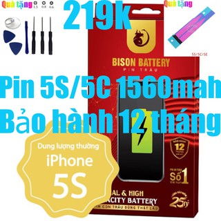 Pin iPhone 5s/ 5c Bison 1560mAh chính hãng