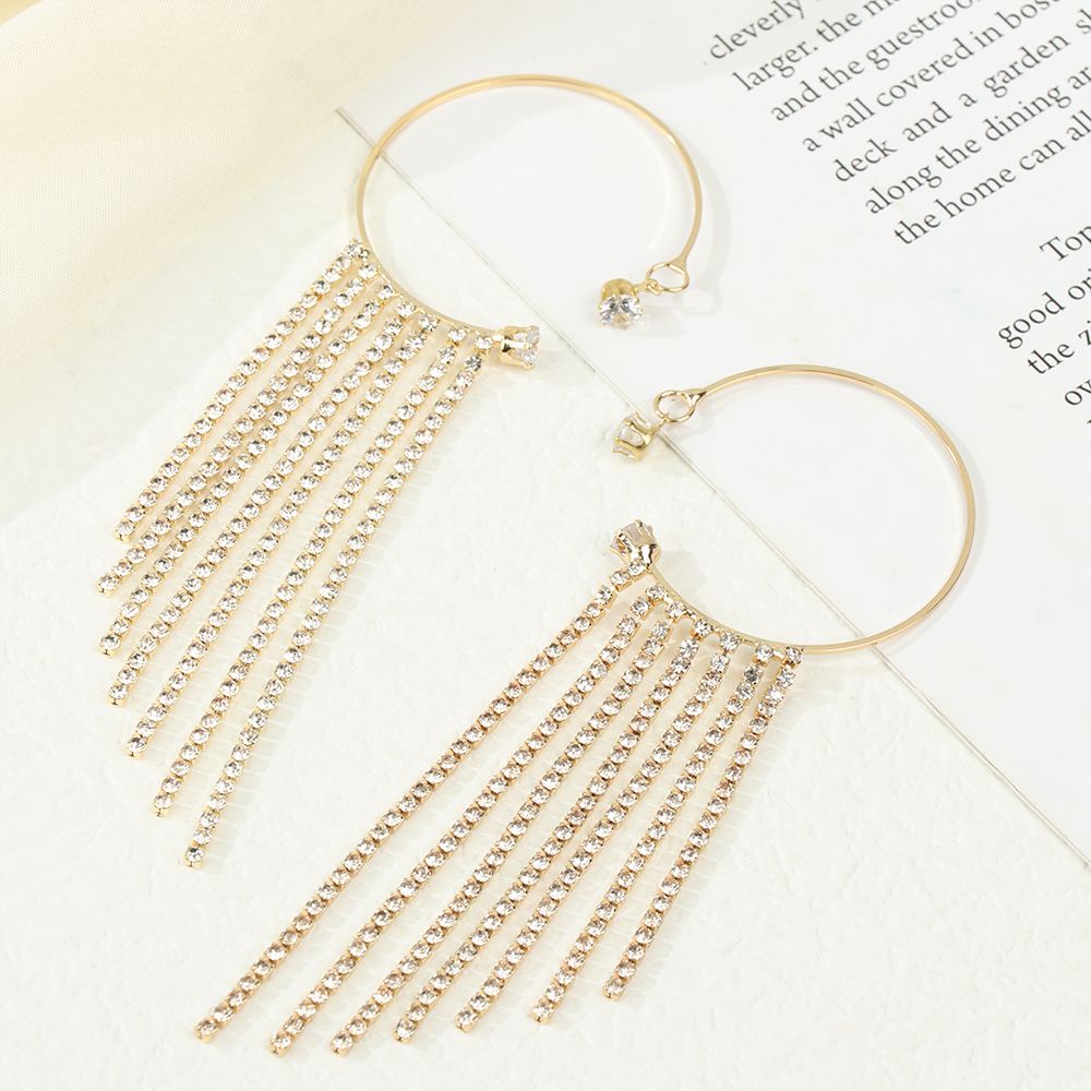 Khuyên Tai Dạng Kẹp Không Xỏ Thời Trang|Bông Tai Tua Rua DàI Sang TrọNg