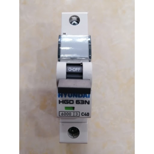 Cầu dao điện HYUNDAI (APTOMAT)  Át tép MCB 1 Pha Hyundai HGD63N 1P 6~63A 6kA - HGD63N 1P 6kA