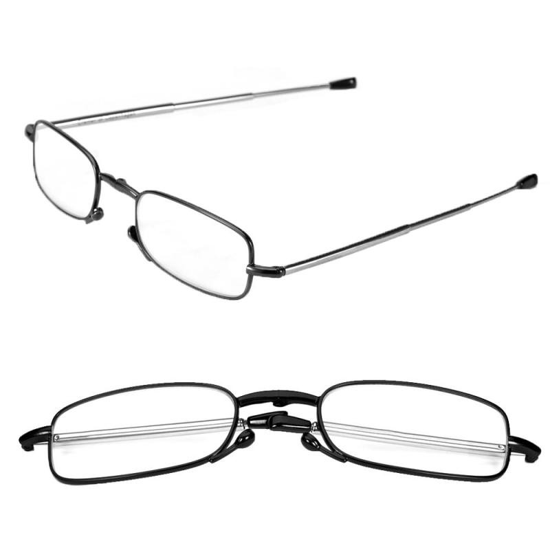 Portable men's and women's reading glasses with storage box strength 2.0 ultra-light adjustable foldable stable glasses