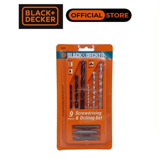 Bộ mũi khoan và vặn vít 9 chi tiết Black+ Decker 50688G