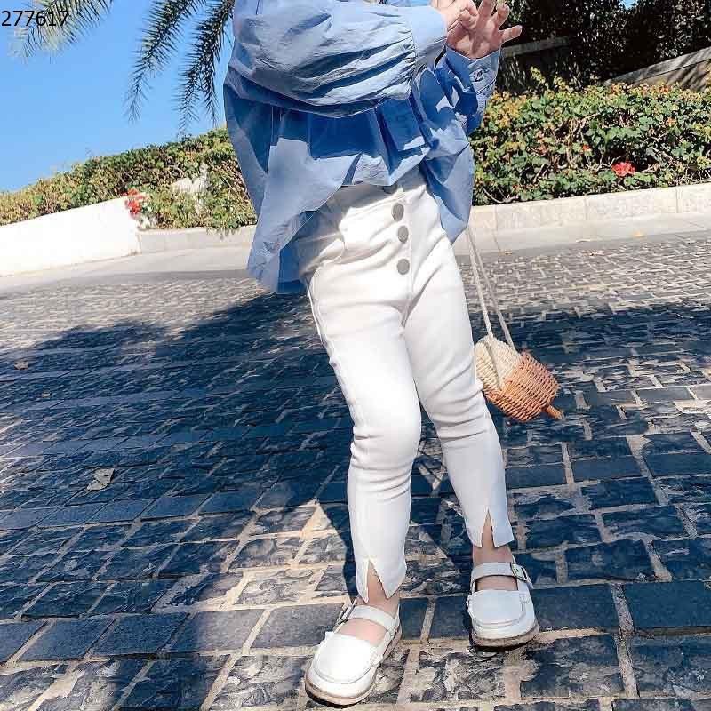 [HÀNG ĐẸP FREE SHIP] Quần legging jean denim ống xẻ cạp cao cực sành điệu cho bé gái