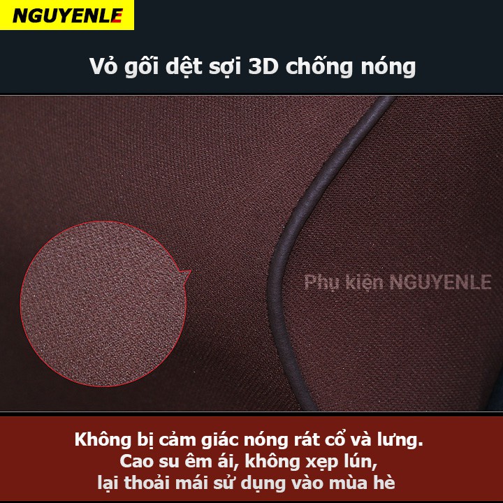 Gối Tựa Đầu, Gối Tựa Lưng Cao Su Non Cao Cấp Dùng Cho Xe Ô Tô, Ghế Văn Phòng