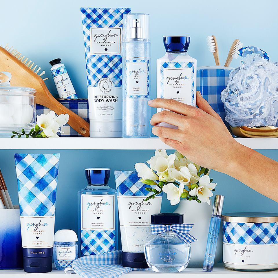 💙 GINGHAM | Sản Phẩm Tắm Dưỡng Xịt Thơm Toàn Thân Lưu Hương Mịn Da Bath & Body Works