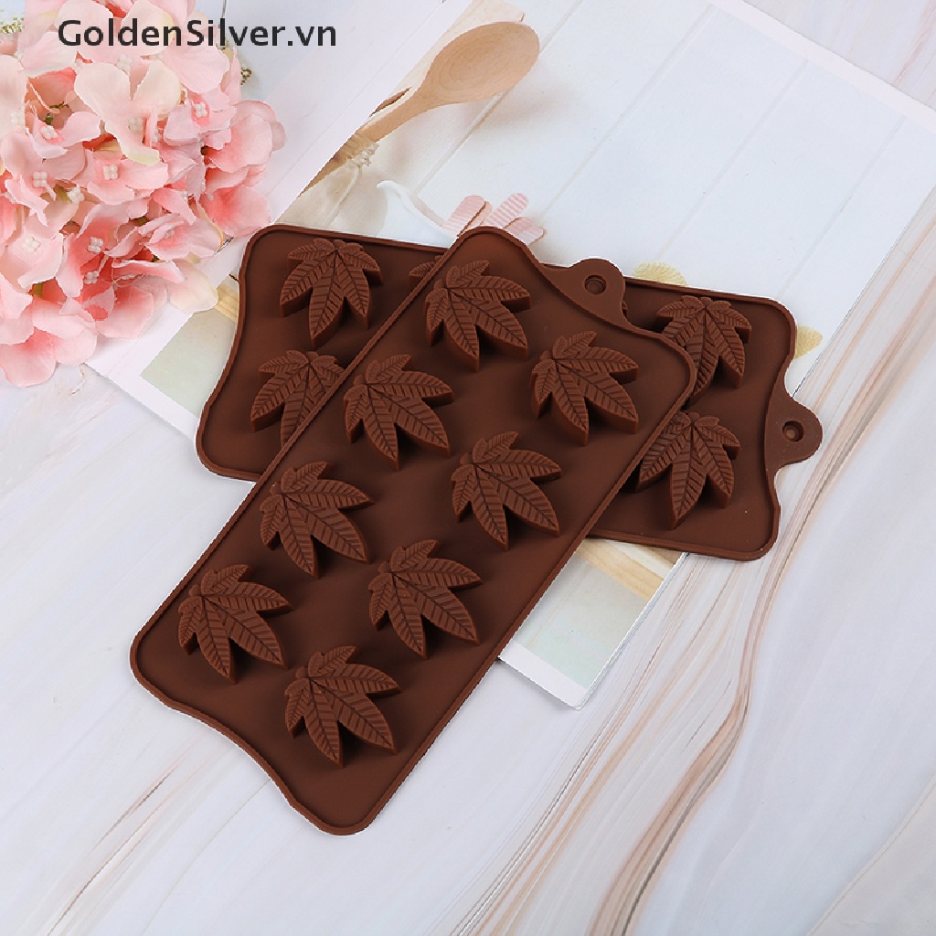 Khuôn Silicone Tạo Hình Làm Bánh Kẹo Hình Lá Phong