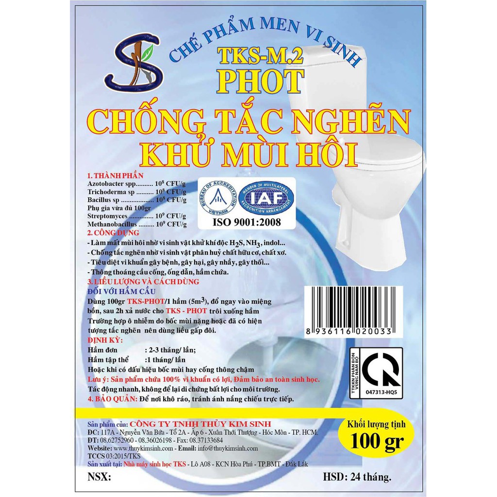 PHOT: Thông Cầu Cống, Hầm Chứa, Khử Mùi Hôi - Gói 100gr