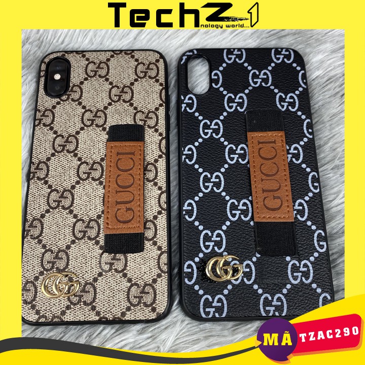 Ốp Lưng Da G.U.C.C.I Có Logo Nổi Cho iPhone7/8/7Plus/8Plus/X/XS/XR/XSMax/11/11Pro/11ProMax - Mã TZAC290