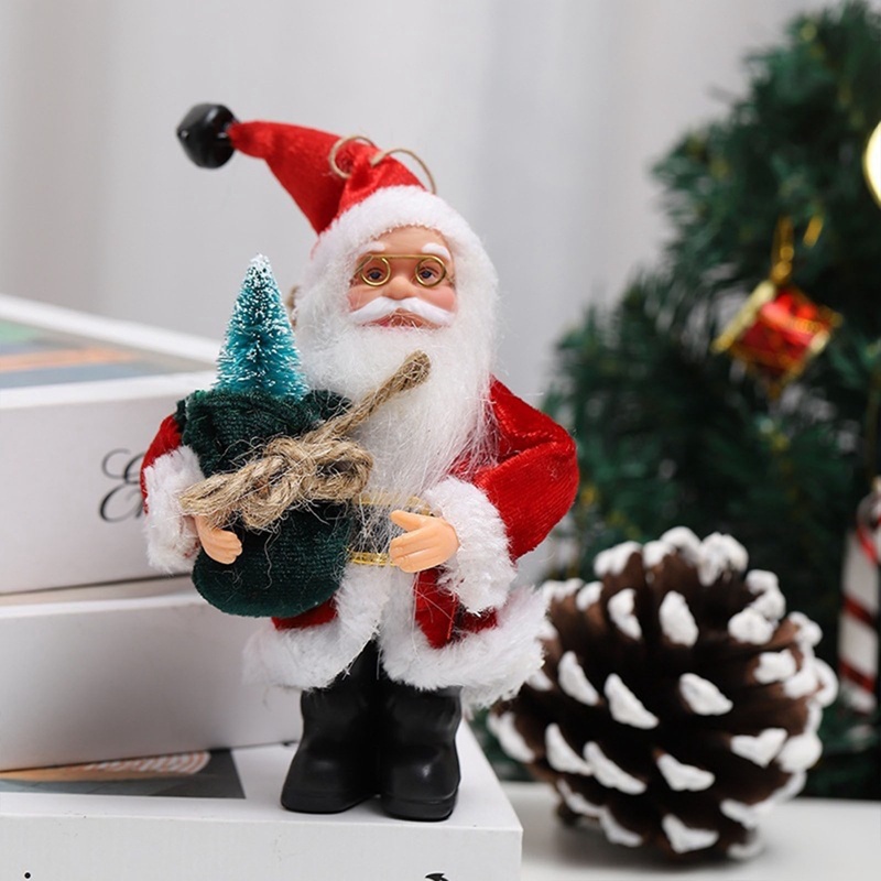 Búp Bê Vải Treo Trang Trí Giáng Sinh Hình Ông Già Noel Hoạt Hình