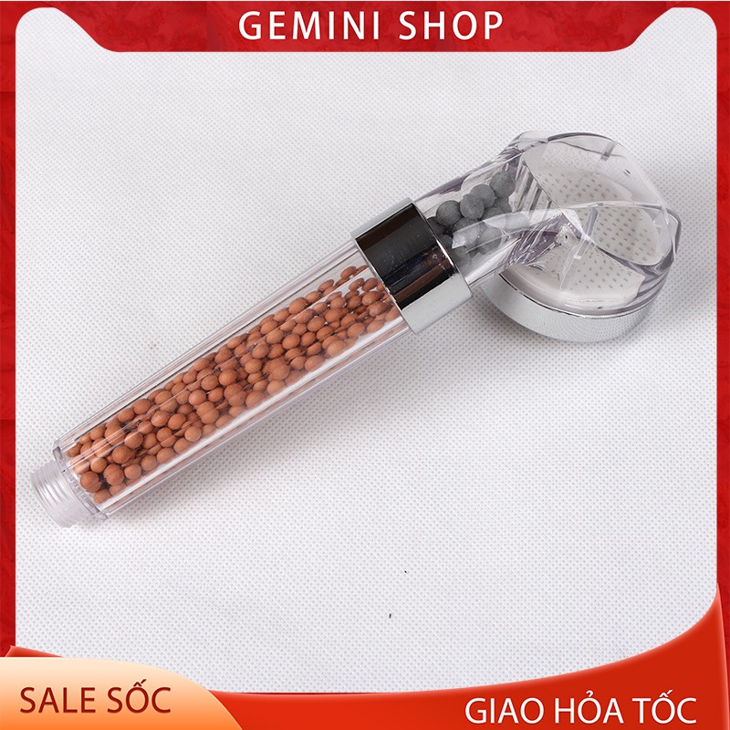 Đầu vòi hoa sen tăng áp lọc nước siêu bền 6 cm phun nước mạnh DVS1 GEMINI SHOP